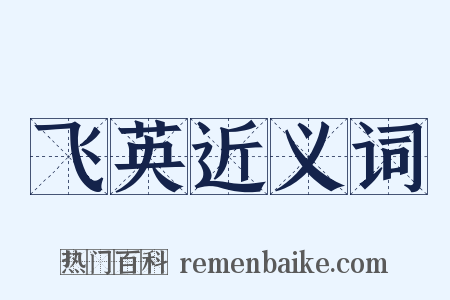 飞英近义词是什么意思的图片